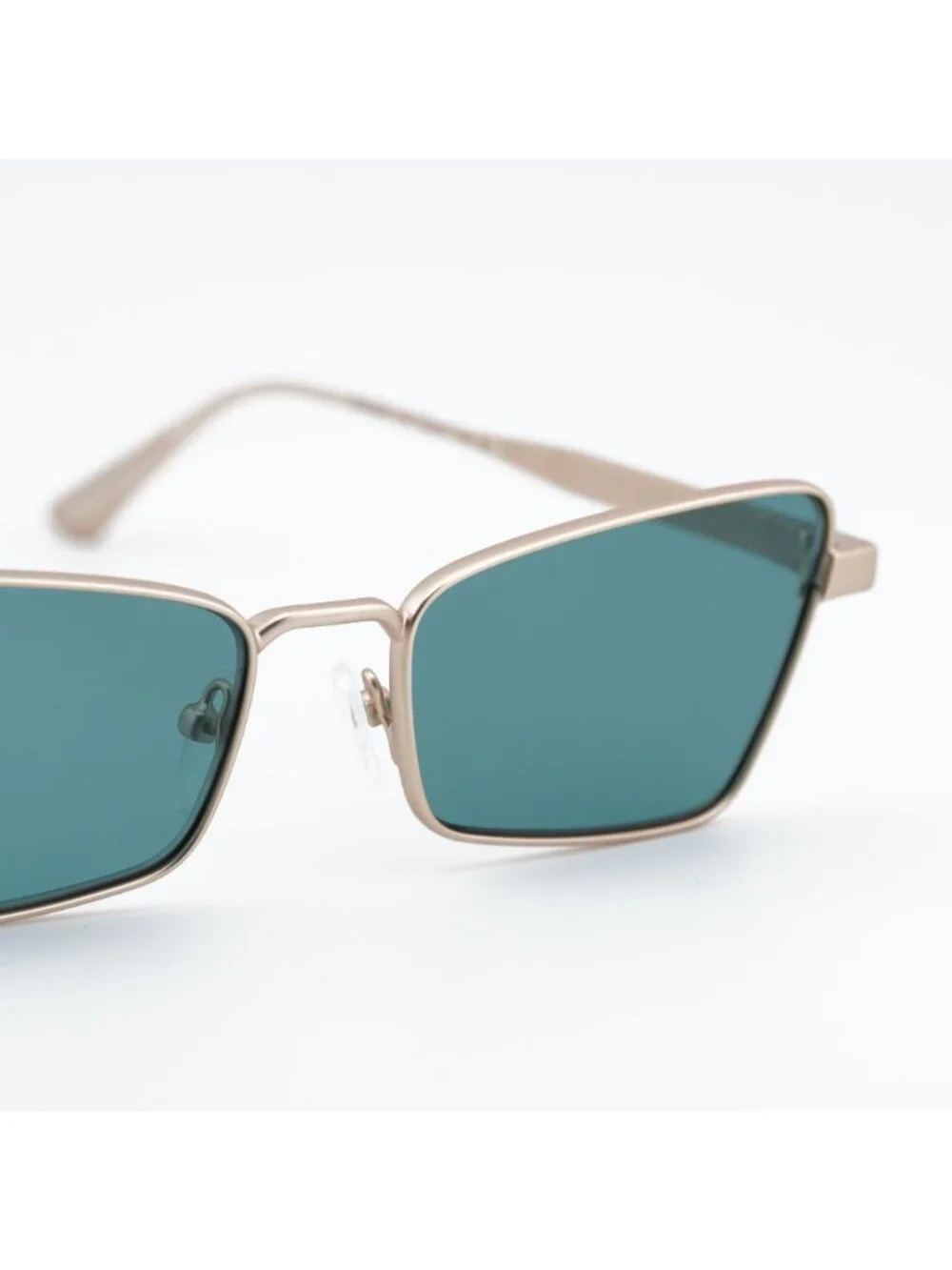 Calvin Klein CK24110S 716 Sunglasses Gold Butterfly Frame, Green Lenses